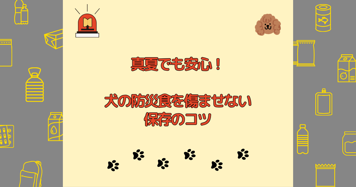真夏でも安心！犬の防災食を傷ませない保存のコツ