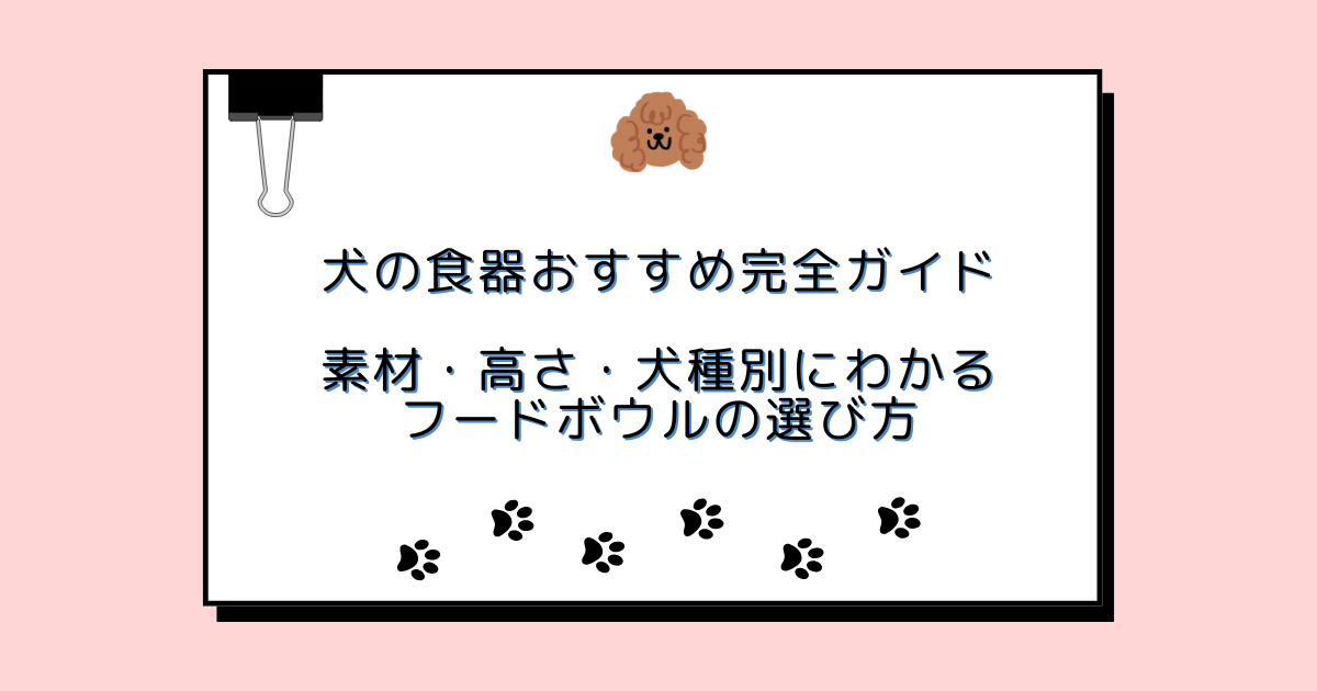 犬の食器おすすめ完全ガイド｜素材・高さ・犬種別にわかるフードボウルの選び方