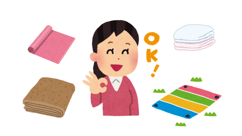 カフェマットの代用品を示したイラスト