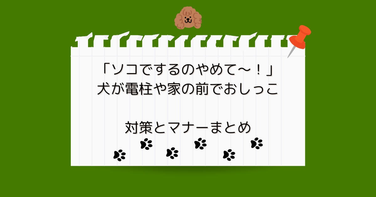 「ソコでするのやめて〜！」犬が電柱や家の前でおしっこ…防ぐ対策とマナーまとめ