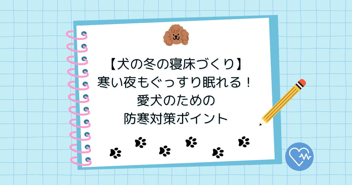 【犬の冬の寝床づくり】寒い夜もぐっすり眠れる！愛犬のための防寒対策ポイント