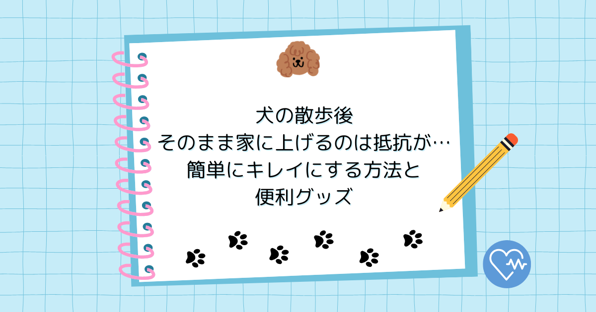 犬の散歩後そのまま家に上げるのは抵抗が…簡単にキレイにする方法と便利グッズ