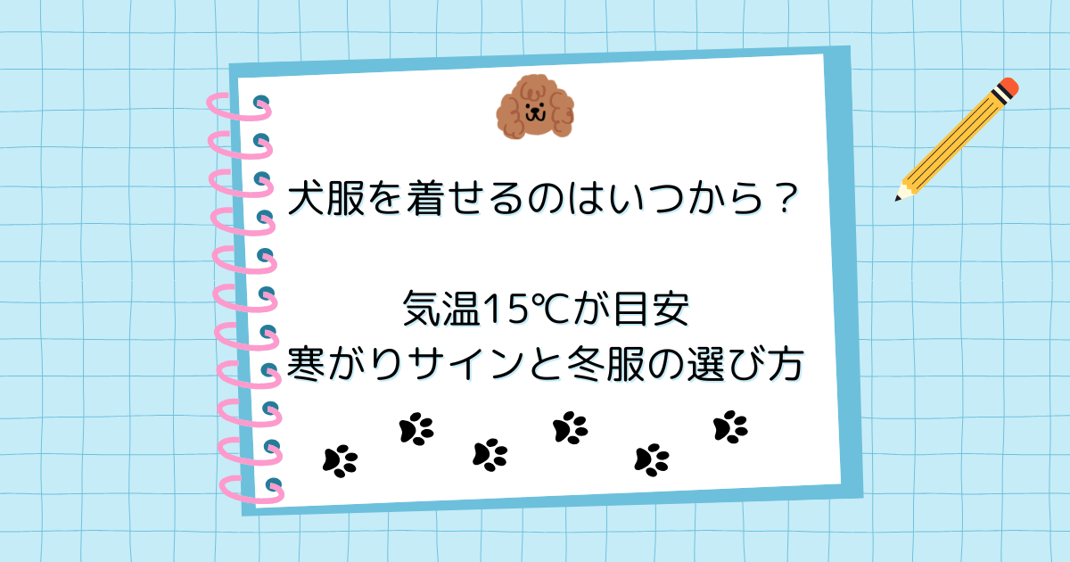 犬に服を着せるのはいつから？気温15℃が目安｜寒がりサインと冬服の選び方