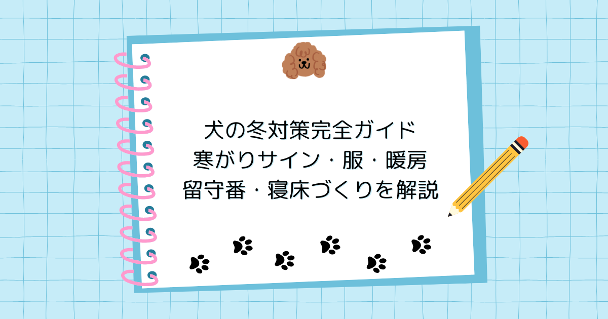 犬の冬対策完全ガイド｜寒がりサイン・服・暖房・留守番・寝床づくりを解説